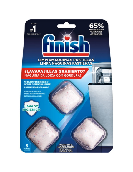 Finish Limpiamáquinas Lavavajillas 3 Pastillas