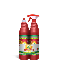 QUITA GRASA MANO DE SANTO PACK DUPLO 1 L + SPRAY 1 L 2