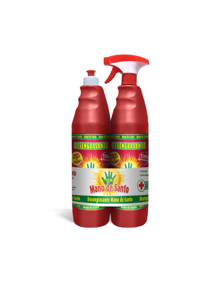 Mano de Santo Quitagrasas Pack Duplo 1 L + Spray 1 L