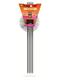 DESHOLLINADOR FUEGO NET KIT 4 VARILLAS  ERIZO DE ACERO...