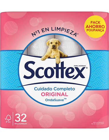 Scottex Papel Higiénico Original 32 rollos