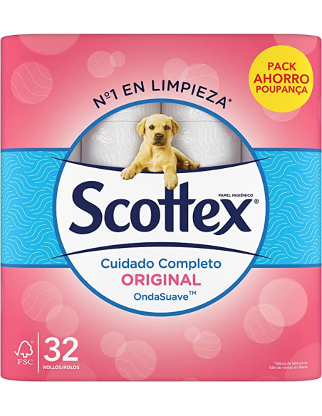 Scottex Papel Higiénico Original 32 rollos