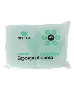 Gercare Esponja Jabonosa Desechable Aloe Vera 24 uds 2