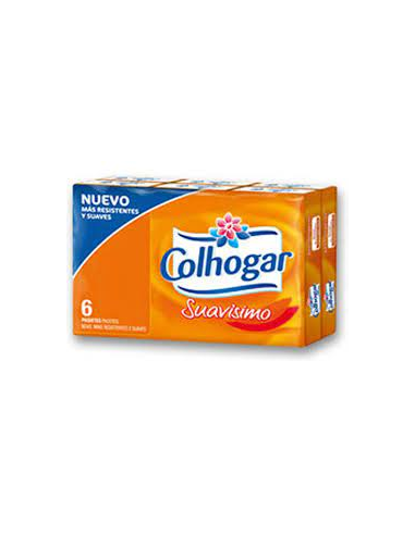 PAÑUELOS COLHOGAR BLANCO 12X9 4 CAPAS  6 UNIDADES