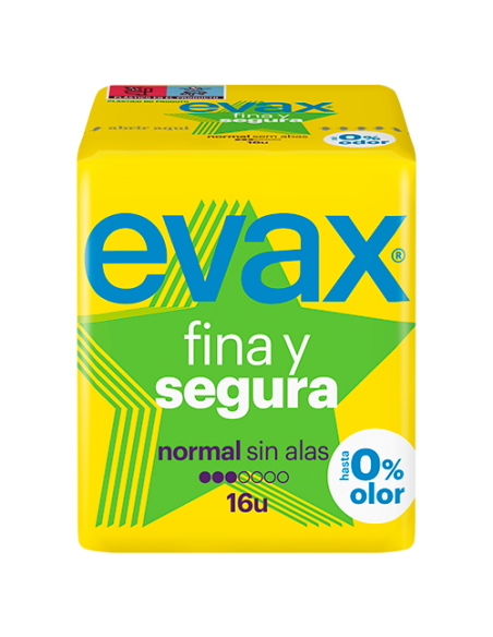 Evax Compresas Fina y Segura Normal sin Alas 16 uds