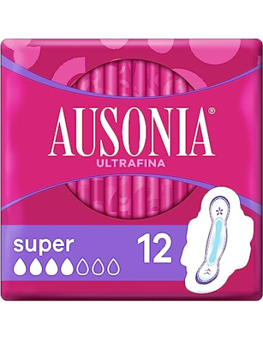 COMPRESAS AUSONIA AIR DRY SUPER ALAS 12 uds