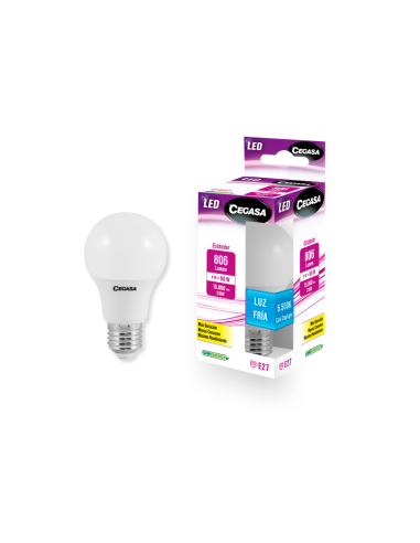 LAMPARA LED CEGASA STANDARD 8W BLANCA