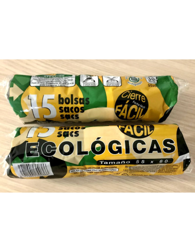 King Bolsa Basura con Cierre 55 x 60 cm 15 uds