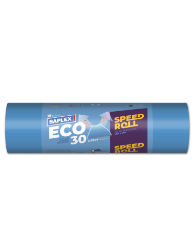 BOLSA BASURA SAPLEX 55x60 PAQUETE  15 uds ECO AZUL
