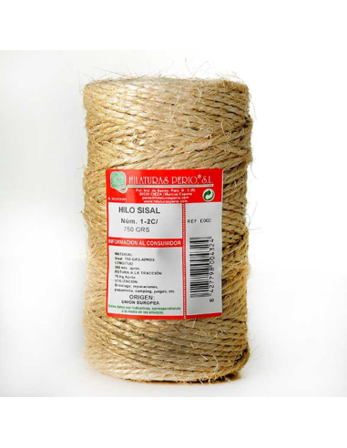 CUERDA SISAL 34 2CB.BOBINA.700G225 m