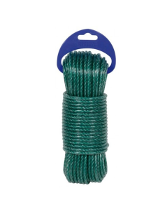 CUERDA TENDAL PVC BOBINA 15 m POLIETILENO CABLEADO VERDE