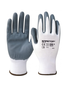 GUANTES SAFE TOP NYLON SINTETICO DE NITRILO 156B TALLA 08