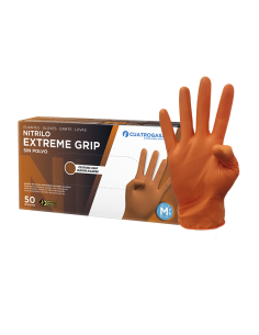 LUVAS DE NITRILO LARANJA GRIP C50 GDE.