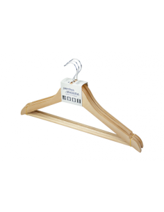 Rozenbal Percha Madera Natural Barnizada 3 uds