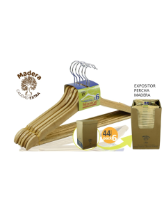 PERCHA MADERA HIDALGO PACK 6 uds