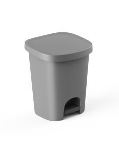 CUBO BASURA PK 25 L  PEDAL  PLATAANTRACITA
