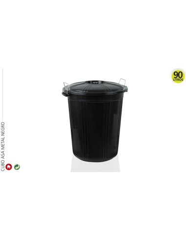 CUBO COLECTIVO ASA METAL 90 L NEGRO