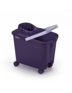 Mery Cubo con Escurridor Rectangular con Ruedas 14 L