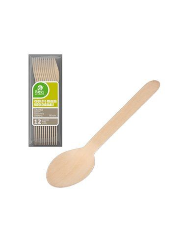 Best Camping Cuchara Madera 16 cm 12 uds