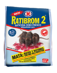 Raticida Ratibrom 2 Cebo Fresco 003 Expositor 5 Bolsas 100 g