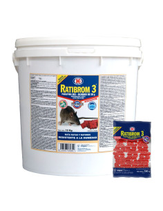RATICIDA RATIBROM 3 MINI-BLOCK 810 GR 003 CUBO 10 kg 67X150