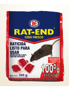RATICIDA RAT-END CEBO FRESCO 003 CAJA 10 kg 20X500