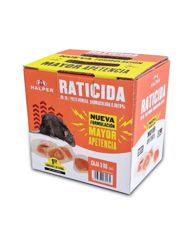 RATICIDA  PASTA HUMEDA BR-30 CAJA 3 kg 3X1