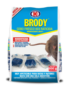 RATICIDA BRODY CEBO FRESCO 003 CAJA 10 kg 20X500
