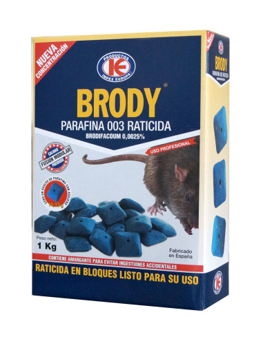 RATICIDA BRODY OVULOS 1113 GRs 003 CAJA 10 kg 10X1
