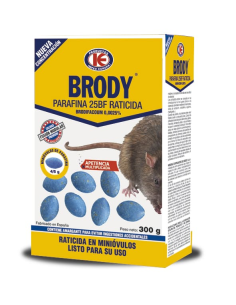 RATICIDA BRODY MINI-OVULOS 45 GRs 003 ESTUCHE 300 GRs