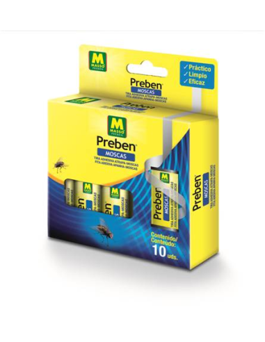 INSECTICIDA  PREBEN TIRA ATRAPAMOSCAS 10 ud