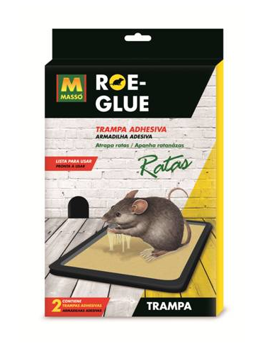 Roe-Glue Trampa Adhesiva Ratas 2 Unidades