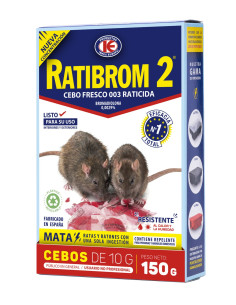 RATICIDA RATIBROM 2 CEBO FRESCO 003 - 150 GRs