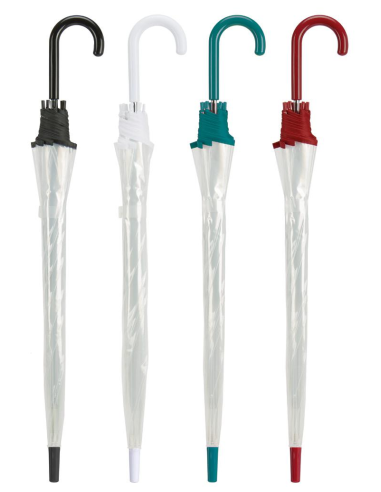 PARAGUAS FEMENINO 4035 8 VARILLAS TRANSPARENTE