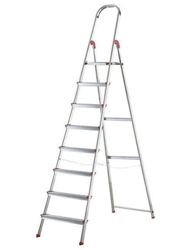 ESCALERA ROLSER ALUMINIO 8 PELDAÑOS UNICA