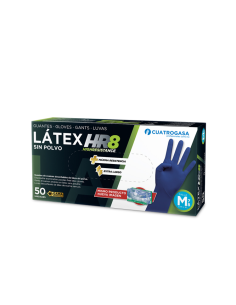 GUANTES LATEX AZUL LARGO CAJA 50 uds  PEQUEÑA