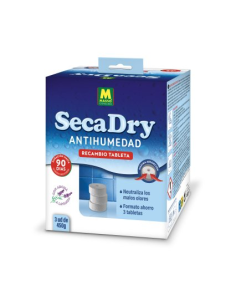 Secadry Deshumidificador Recambio Pack 3 Tableta Lavanda 450 g