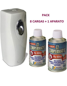 ZZ Coopermatic Fly Killer Pack 8 Cargas + Aparato Zelmatic