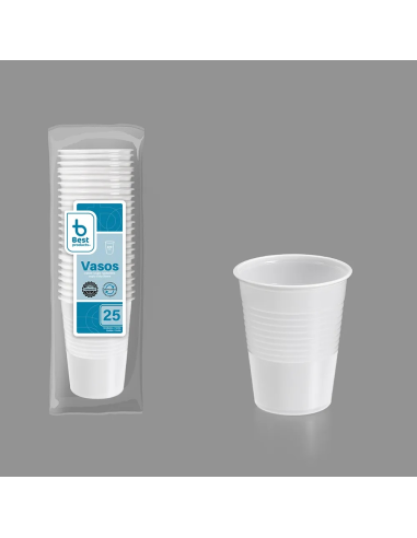 Best Camping Vaso Reutilizable Blanco 220 ml 25...