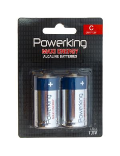 PILA ALCALINA POWERKING LR14 BLISTER 2 UNIDADES