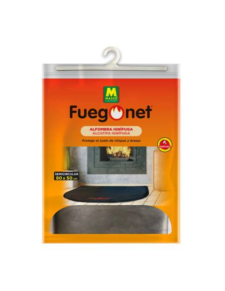 Fuegonet Alfombra Ignífuga Semicircular 80 x 50 cm