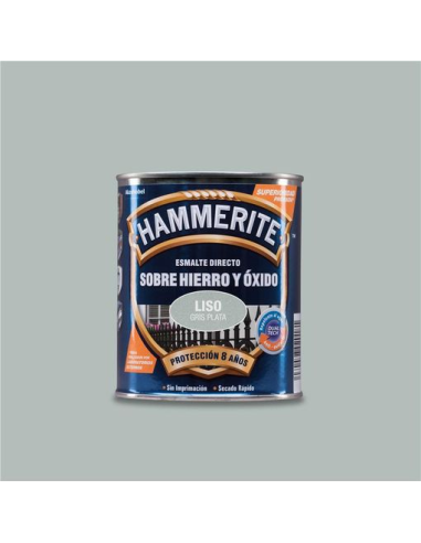 Hammerite Esmalte Liso Brillante Gris Plata 250 ml