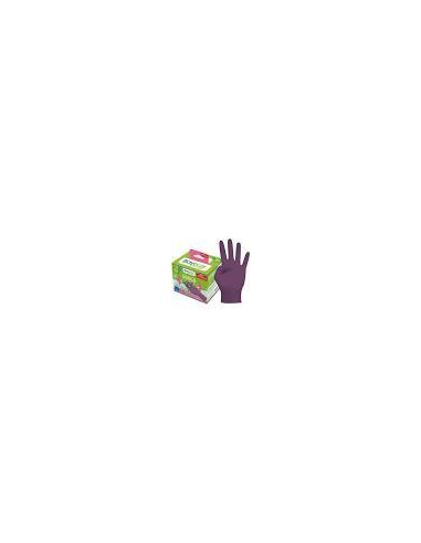 GUANTES NITRILO BAYECO CAJA 20 uds MORADO TALLA M