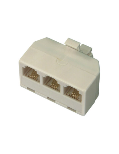 ADAPTADOR TELEFONIA 19105 TRIPLE HEMBRA