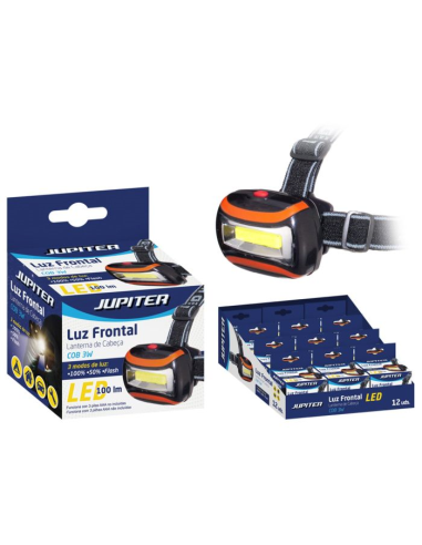 LINTERNA FRONTAL COB 3W JUPITER CINTA AJUSTABLE