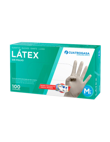 GUANTES LATEX C100UN.MED.SPOLVO