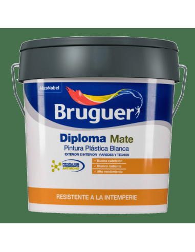 Bruguer Pintura Plástica Diploma Liso Blanco 15 L