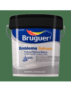 Bruguer Pintura Plástica Emblema Satinado Blanco 15 L