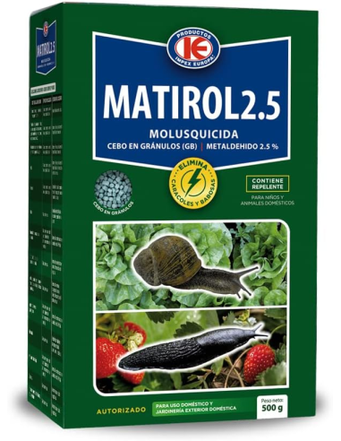 Matirol Molusquicida Metaldehído 2,5% Bolsa 500 g