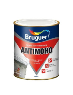 PINTURA BRUGUER CON CONSERVANTE ANTIMOHO MATE BLANCO 750 ml